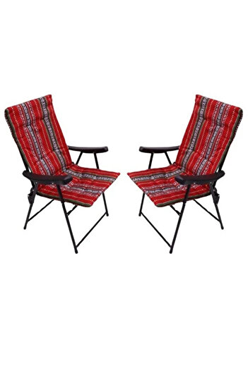 Generic Camping chair set consists of two folding chairs, a picnic chair, a sports chair, and an outdoor chair.