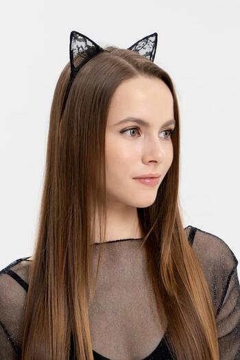 New Obsessions Lace Cat Ear Hair Accessory Crown Costume Party Tiara