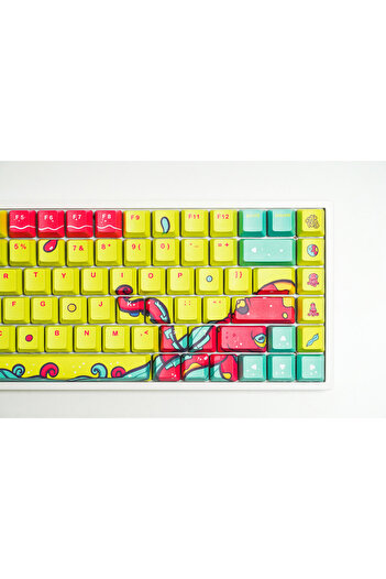 QwertyKey Set taste Octopus Yellow Profil OEM Material PBT