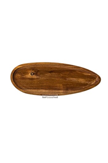 Acacia wood oval serving platter 35*13 cm