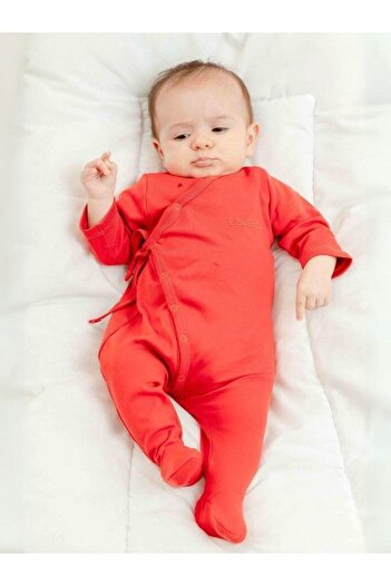 Zekids Baby Cross-Tied Certified Organic Romper