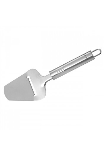 FACKELMANN 40436 Cheese Grater Spatula, 24 cm, Stainless Steel, Hanging Hook, Silver
