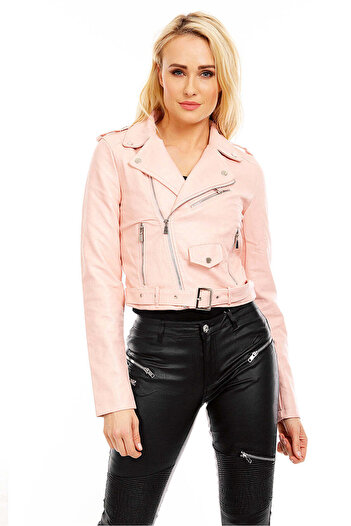 WildFashion Short jacket with belt at the waist X545-5