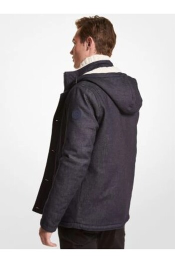 Michael Kors Sherpa-Trim Denim Parka