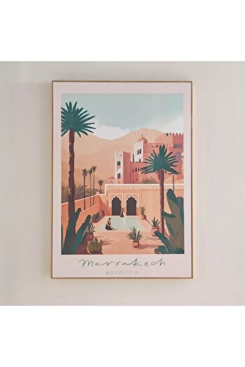 Generic Iqra Samra Marrakesh Framed Painting with Glossy Finish - 50 x 70 x 2.8 cm