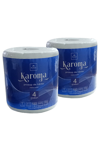 Karoma Paper Towels Pack, Karoma, 4 layers, 2 rolls, 320 sheets