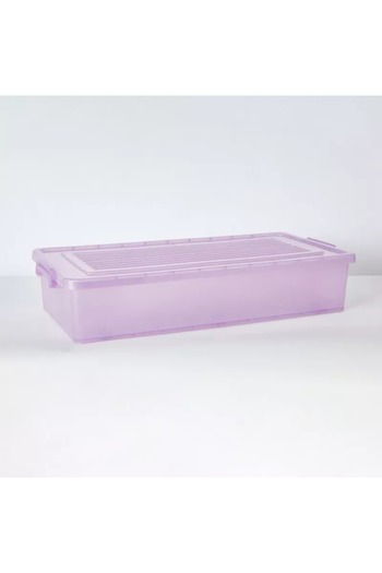 Generic Mobile Under Bed Storage Box with Wheels and Lid - 35 Liters