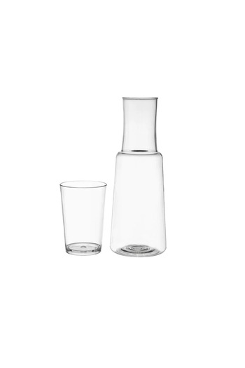 ORIAN 1 liter acrylic juice bottles with a cup