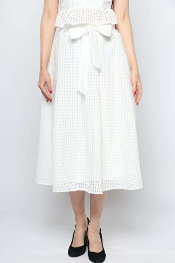 Kitschen Wide Lace Midi Skirt