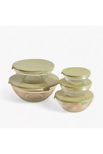 Generic 5-Piece Round Glass Container Set
