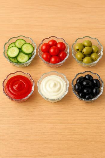 HSDemirci Set of 6 Glass Patterned Bowls 125 ml