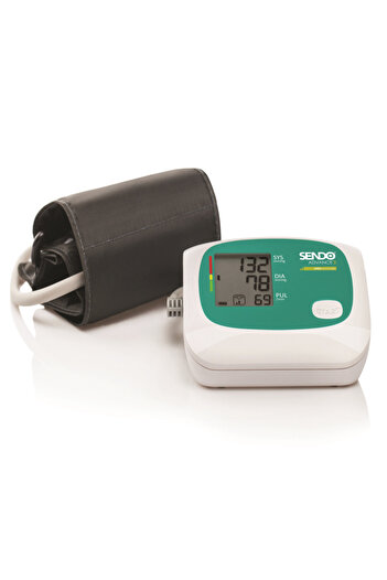 Sendo Blood pressure monitor Advance 3, Memory, Detects arrhythmia, HIRA function, White/green