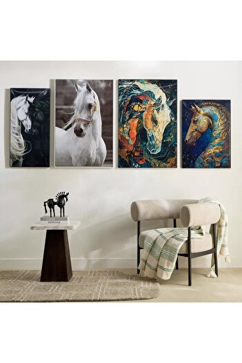 Generic Framed picture of a Cypriot Odian horse - 60x90x2.5 cm