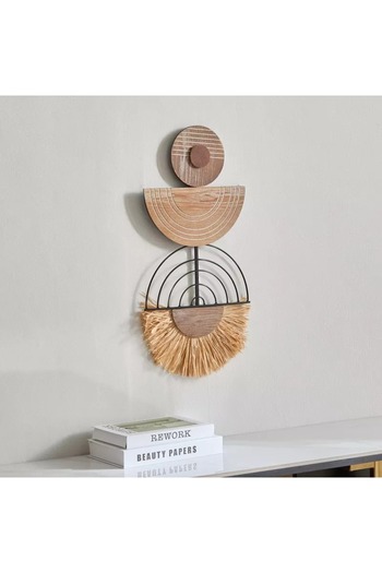 Generic Percy Capri Wood and Metal Wall Decor - 31.1 x 61 x 1.9 cm
