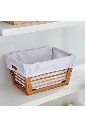 Generic Natural Bamboo Basket - 34x24x19 cm