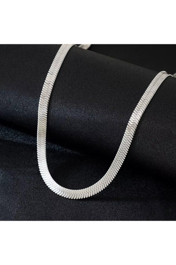 OEM Lant Snake din otel inoxidabil, model tip sarpe, 50+5 cm, latime 4 mm