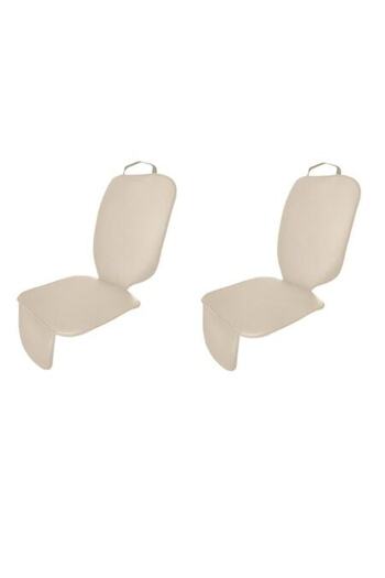 Metru Patrat Set 2 auto seat protectors by Metru Patrat, made of leather, washable, universal model, Cream