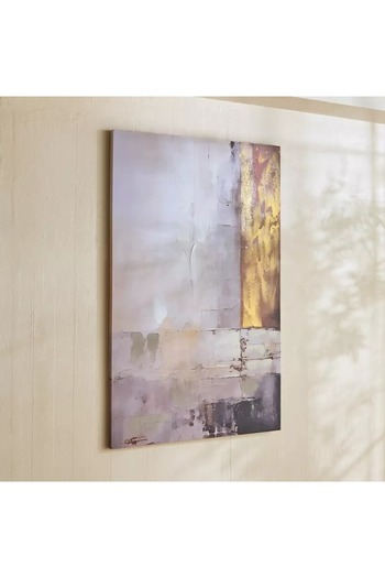 Generic Abstract Agate Asymmetrical Print Wall Art, 40% Hand Painted - 100x150x3cm