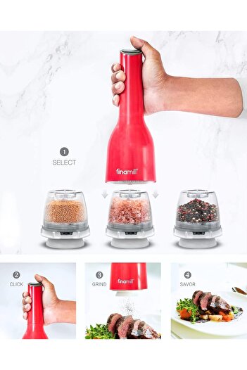 Finamill 's Award-Winning Battery Operated Salt and Pepper Grinder Set
