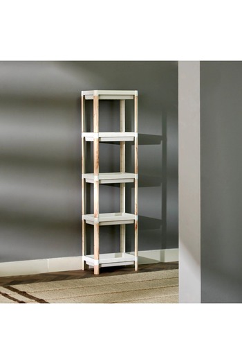 Generic Add to wish list Nova Rectangular 5-Tier Cart with Wood Finish