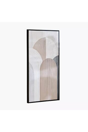 Generic Hand-painted abstract art painting with a bright frame - 50 x 100 cm