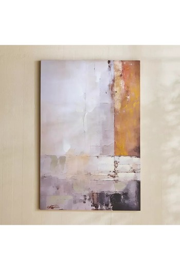 Generic 40% Hand Painted Abstract Agate Asymmetrical Print Wall Art - 100x3x150cm