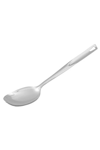 FACKELMANN Serving spoon 40691, 33 cm, Stainless steel, Hanging hook, Silver