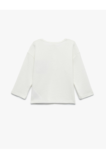 Koton Cotton Long Sleeve Crew Neck T-Shirt