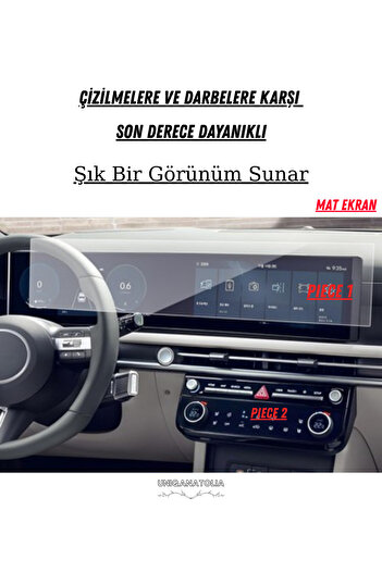 UniqAnatolia Hyundai New Tucson 2025 Instrument Panel and Information Display Compatible Matte Screen Protector