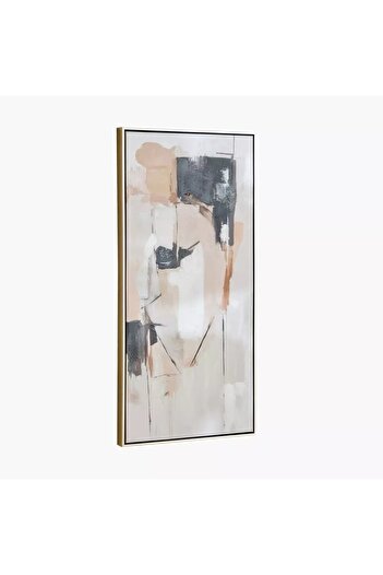 Generic Hand-painted abstract art painting with a bright frame - 50 x 100 cm
