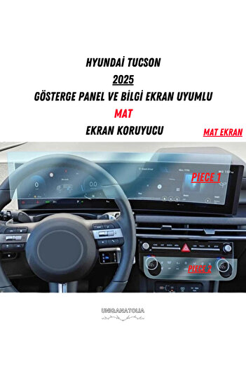 UniqAnatolia Hyundai New Tucson 2025 Instrument Panel and Information Display Compatible Matte Screen Protector