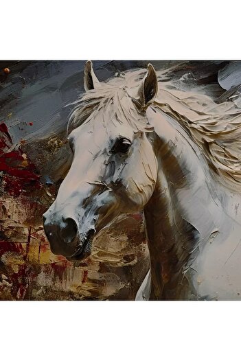 Generic Abstract Horse Picture with High Gloss ABS Frame - 60x90x3cm