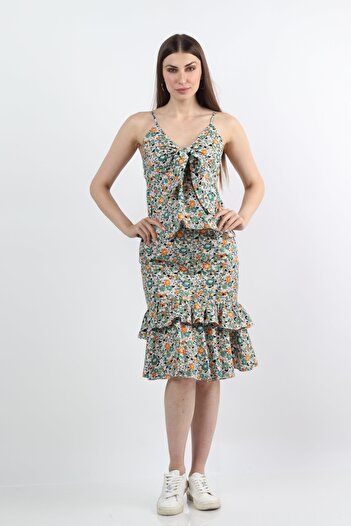Kitschen Floral Midi Skirt