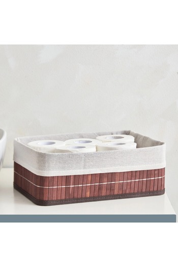 Generic Large Foldable Bamboo Storage Basket