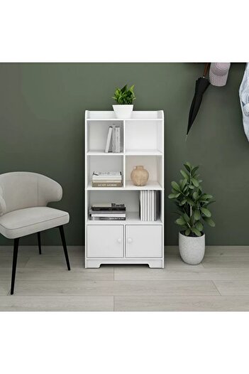 Generic Vanilla Cody Bookcase with 2 Doors