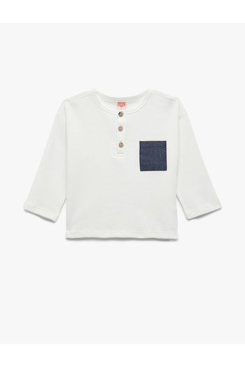Koton Cotton Long Sleeve Crew Neck T-Shirt