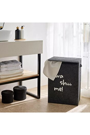 Generic Soho Felt Collapsible Laundry Basket with Lid
