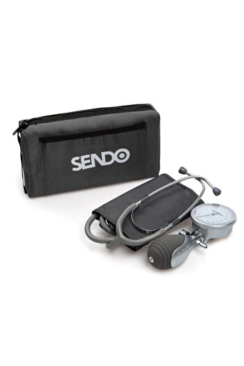 Sendo Primo Blood Pressure Monitor, Cuff 22-32 cm, Mechanical, Case, Stainless Steel/Black