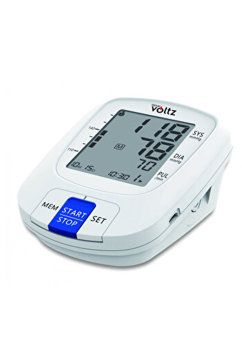 Voltz Oliver OV56510A Blood Pressure Monitor, Arrhythmia Detect,2x90 memory, LCD, 4xAAA,Type C,White