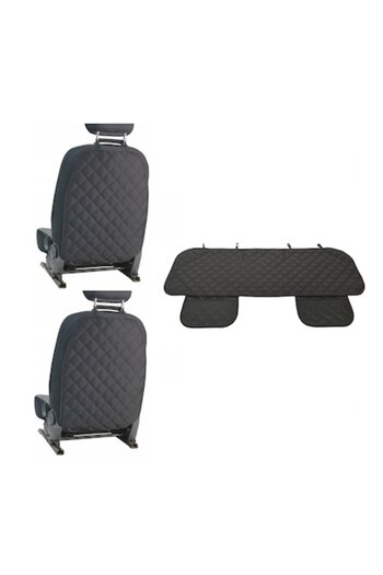 Metru Patrat Set 3 protectii scaune auto, Metru Patrat, universale, negre