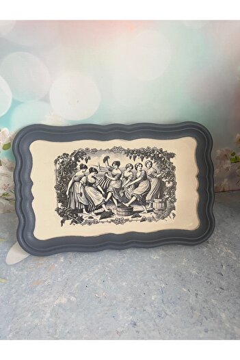 Bypinaryuksel Nostalgic Patterned Tray, Presentation Tray