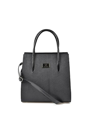 ANNA FELLINI Geanta dama piele, ANNA FELLINI, Hanna 5, negru, 30x12x30 cm