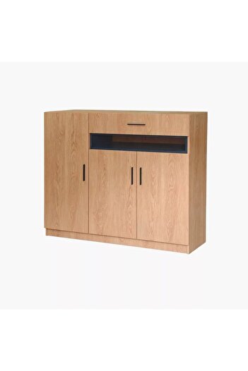 Generic Mofo Shelly Shoe Cabinet, 20 Pairs, 3 Doors, 1 Drawer