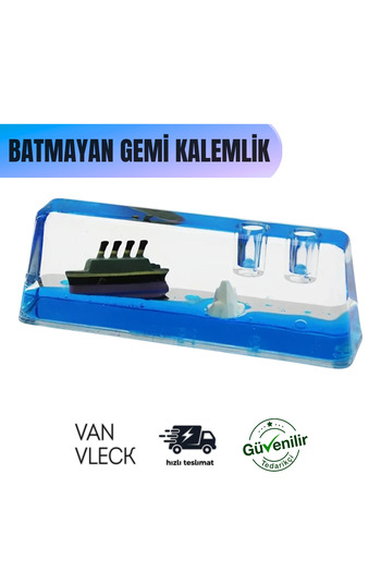 VAN VLECK Unsinkable Ship Figurine with Pen Holder – Gift Decorative Titanic Organizer for Desk, Pen Holder & Figurine