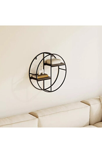 Generic Urban Circle 2-Tier Metal Rack - 36.5x10x36.5 cm