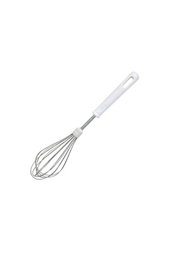 FACKELMANN 42840 Egg Beater, 28 cm, Stainless steel, Hanging hook, White