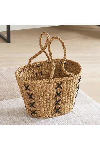 Generic Naturaloom Stitch Rectangular Cone Kitchen Basket - 45x28x25 cm