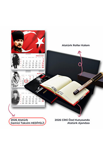MATBAAEV Atatürk Bound Agenda Set 2026 – Sailor Calendar Gift, with Special Box