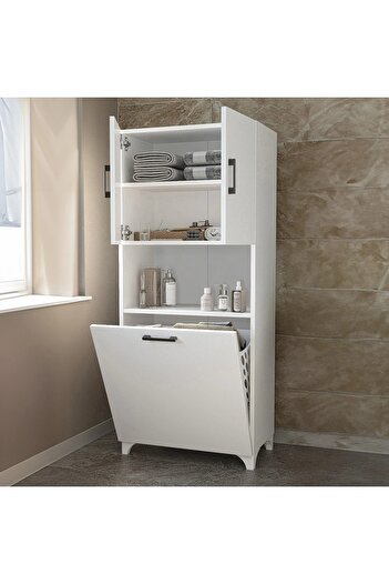 Generic Modulix Fargo 2-Door Bathroom Cabinet with Laundry Bag