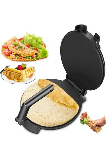 Generic Electric Roti Maker, 10 inch Double-sided Heating Non-stick Chapati Maker Machine, 1400W Adjustable